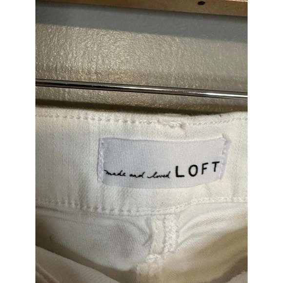 LOFT Jeans - Made and Loved White Skinny Crop Jeans - Size 6 - Picture 4 of 4